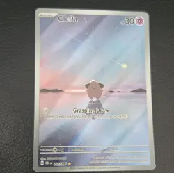 Cleffa Full Art Holo Illustration Rare 202/197 EN 2023 SV03 Obsidian Flames - Image 1