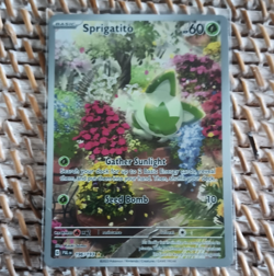 Pokemon Sprigatito 196/193 Paldea Evolved Illustration Rare Full Art W Sleeve&TL - Image 1