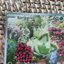 Pokemon Sprigatito 196/193 Paldea Evolved Illustration Rare Full Art W Sleeve&TL - Image 2
