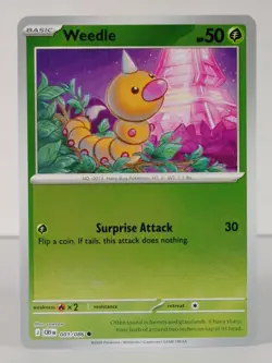 Weedle - reverse holo - ME: Chaos Rising #001 - Pokemon - NM - T - Image 1