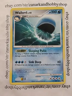 Pokemon Wailord 30/106 Great Encounters NON HOLO LP - Image 1