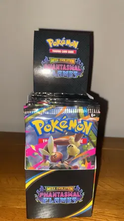 Pokemon TCG: Phantasmal Flames Half Booster Box 18 Packs | Display Box Unsealed - Image 1