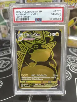 2022 Pokemon SWSH Pickachu VMAX Full Art TG29/TG30- Lost Origin - Image 1