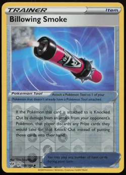 Billowing Smoke 158/189 LP Darkness Ablaze Uncommon Reverse Holo Pokemon - Image 1