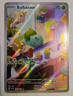 Bulbasaur Illustration Rare Holo 143/142 Sv07 Stellar Crown 2024 70 HP - Image 1