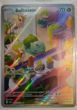 Bulbasaur Illustration Rare Holo 143/142 Sv07 Stellar Crown 2024 70 HP - Image 3