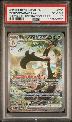 2023 POKEMON PAL EN-PALDEA EVOLVED #256 MEOWSCARADA EX PSA 10 - Image 1