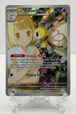 🔥Pokemon TCG-Lillie's Ribombee-164/159-Sv09: Journey Together-Holo-M/NM!🔥 - Image 1