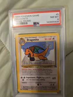 Pokemon Dragonite Movie Promo #5 Holo English 1999 WOTC PSA 8 - Image 1