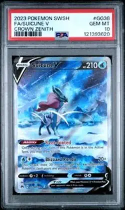 Pokemon 2023 Suicune V GG38 Full Art Crown Zenith GEM MINT PSA 10 - Image 1