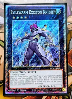 Evilswarm Exciton Knight (Platinum Secret Rare) - RA04-EN212 - Yu-Gi-Oh TCG - Image 1