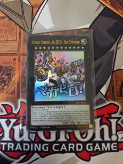YUGIOH DIVINE ARSENAL AA-ZEUS SKY THUNDER RA05-EN103 ULTRA 1ST ED NM STAMP ART - Image 1