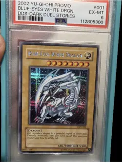 Yugioh Blue Eyes White Dragon DDS Secret Parallel Rare Game Promo Psa 6 *CLEAN* - Image 1