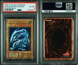 PSA 6 1999 Blue Eyes White Dragon Ultra Rare Holo YuGiOh Starter Box Japanese - Image 4