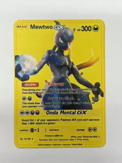 MewtwoGX HP300 Gold Metal Pokemon Card-Collectible Gift Display - Image 4