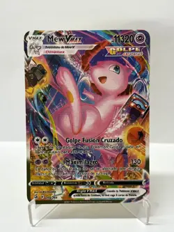 MewVMAX HP11320 Gold Metal Pokemon Card-Collectible Gift Display - Image 1