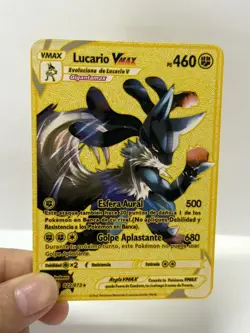 LucarioVMAX PS460 Gold Metal Pokemon Card-Collectible Gift Display - Image 3