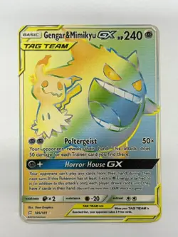 Gengar&MimikyuGX HP240 Gold Metal Pokemon Card-Collectible Gift Display - Image 4