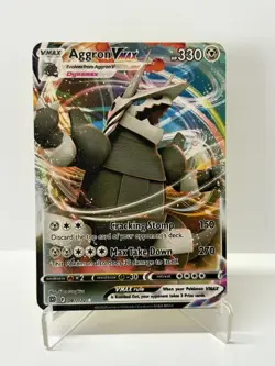 AggronVMAX HP330 Gold Metal Pokemon Card-Collectible Gift Display - Image 1