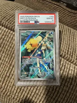 2025 Pokemon TCG Misty's Psyduck Illustration Rare Gem MT Card #193 - Image 1