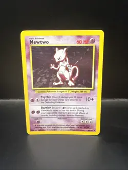 Pokemon Mewtwo 10/102 Holo Rare Base Set 1999 Pokemon Card - Image 3