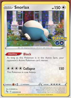 Pokemon Card Pokemon GO - SNORLAX 055/78 Cosmos Holo Promo NEW Mint/Near Mint - Image 1