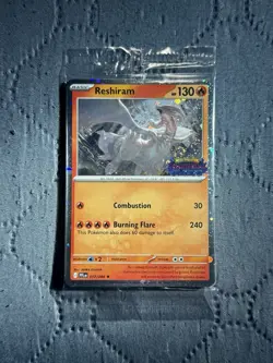 Pokemon Reshiram 017/094 Phantasmal Flames Stamped Promo w/Swirl | Sealed | - Image 1