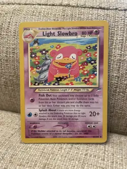 Pokemon TCG Light Slowbro Unlimited Uncommon Neo Destiny 051/105 Vintage - Image 1