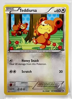 Teddiursa RC15/RC25 Radiant Collection Legendary Treasures Pokemon Card 2013 LP - Image 1