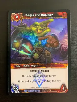 World of Warcraft WoW TCG Promo - Foil Dagax the Butcher - Image 1
