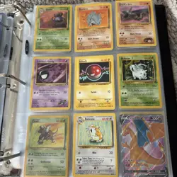Pokemon card lot & binder 21 Full Pages Garage Sale Find - Image 4