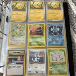 Pokemon card lot & binder 21 Full Pages Garage Sale Find - Image 5