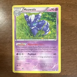 Pokemon Meowstic XY Stage 1 Psychic 90 HP XY48 Ability Promo Pokemon TCG Card - Image 1