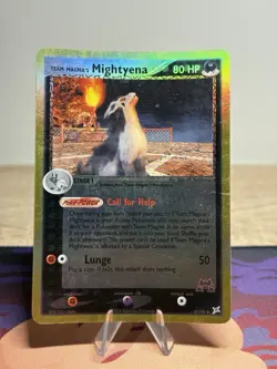 Team Magma's Mightyena 37/95 EX Magma vs Aqua Pokemon Card Reverse Holo Rare MP - Image 1