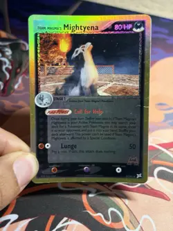Team Magma's Mightyena 37/95 EX Magma vs Aqua Pokemon Card Reverse Holo Rare MP - Image 3