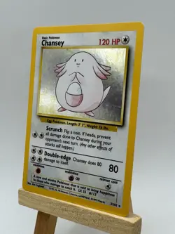 1999 Pokemon TCG Base Set Chansey 3/102 Holo Vintage Rare Card - Image 3