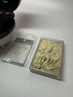 1999 Burger King Pokemon Pokeball with 23K Gold Plated Card MEWTWO Red Box COA - Image 2