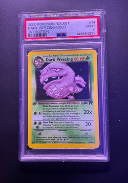 PSA 9 Dark Weezing 14/82 1st Edition Holo Team Rocket Pokemon Card Graded - Image 1