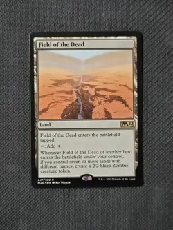 Field of the Dead NM Core Set 2020 Rare Land Regular MTG 247 Magic The Gathering - Image 1