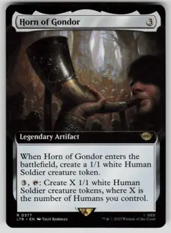 Horn of Gondor (Extended Art) The Lord of the Rings 377 MTG NM - Image 1