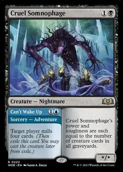 Cruel Somnophage // Can't Wake Up WoE NM MTG - Image 1