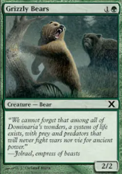 1x Grizzly Bears Moderate Play MTG Magic - Kid Icarus - - Image 1