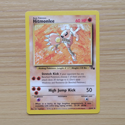 Pokemon Hitmonlee Fossil 22/62 Rare Regular Trading Card - Image 1
