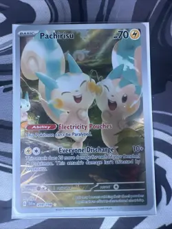 Pokemon TCG Pachirisu Holo Card 208/198 Scarlet & Violet Illustration Rare - Image 1