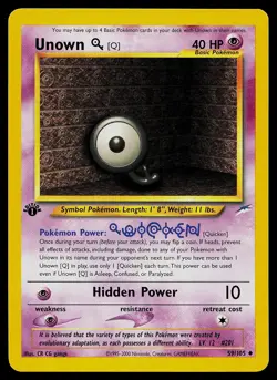 Pokemon Card - Unown [Q] Neo Destiny 59/105 1st Edition Uncommon - Image 1
