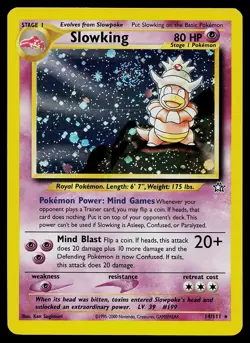 Pokemon Card - Slowking Neo Genesis 14/111 Holo Rare SWIRL - Image 1