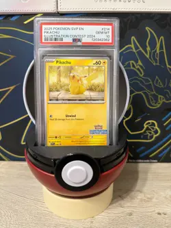 Pokemon Pikachu 2024 SV Scarlet & Violet Promo Illustration Contest PSA 10 - Image 1