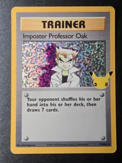 Imposter Professor Oak 73/102 NM Celebrations: Classic Collection Pokemon - Image 1