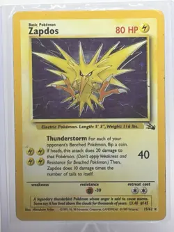 Pokemon TCG Zapdos Holo Rare 15/62 - Image 1