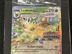 Pokemon TCG Leafeon ex 006/131 Prismatic Evolutions Stamped Promo SEALED - Image 2